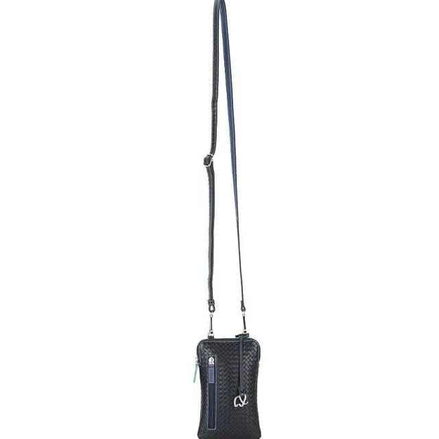 Clearance Mywalit Embossed Cellphone Neck Pouch Black Pace