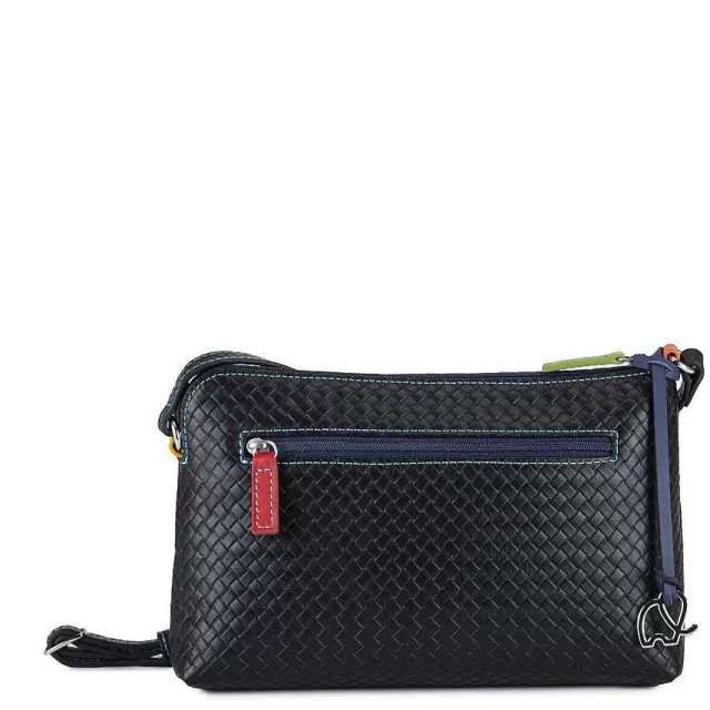 Store Mywalit Embossed Nappa Small Cross Body Black Pace