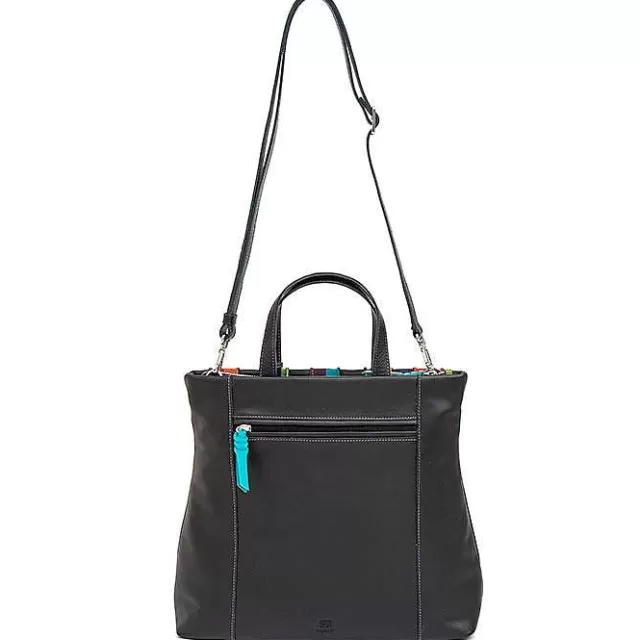 Online Mywalit Laguna Large Leather And Suede Shopper Black