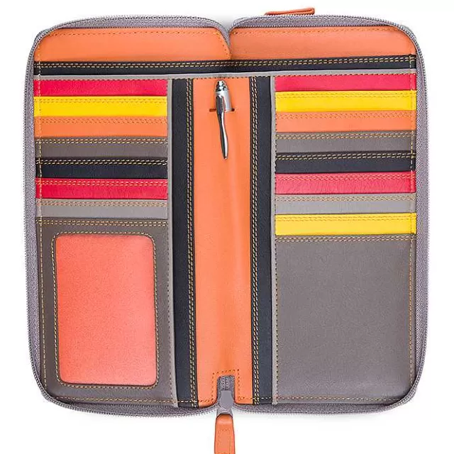 Fashion Mywalit Large Double Zip Wallet Fumo