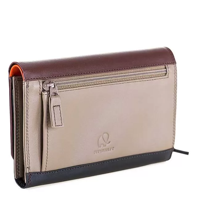 Discount Mywalit Medium Flap Interior Zip Purse Cacao