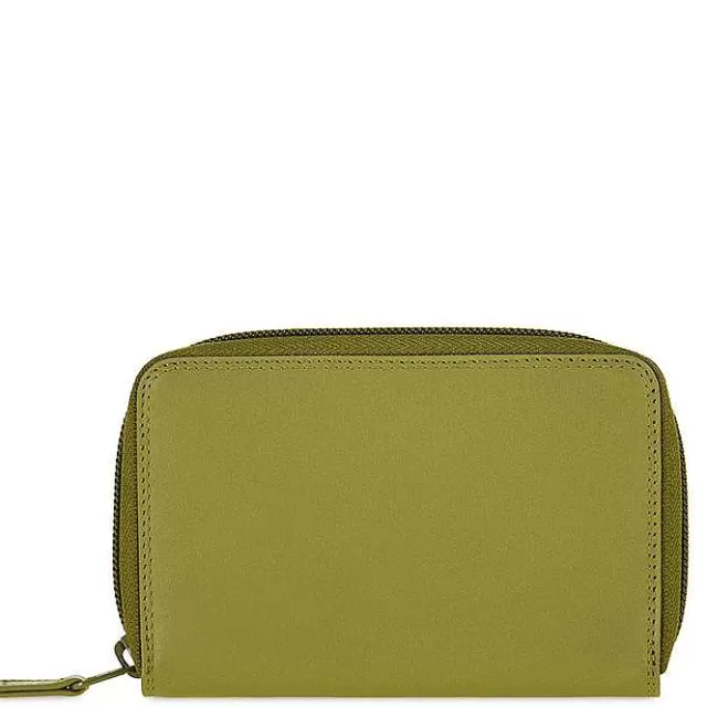 Cheap Mywalit Medium Leather Zip Around Wallet Olive