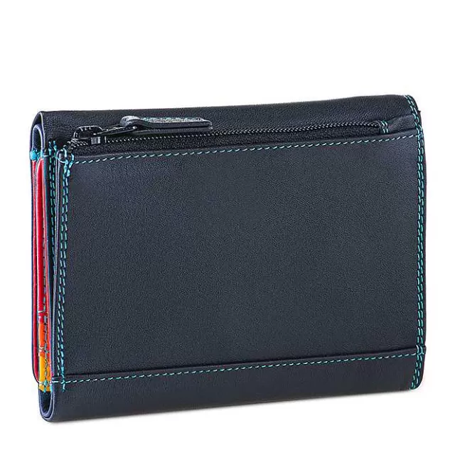 Outlet Mywalit Medium Tri-Fold Wallet Black Pace