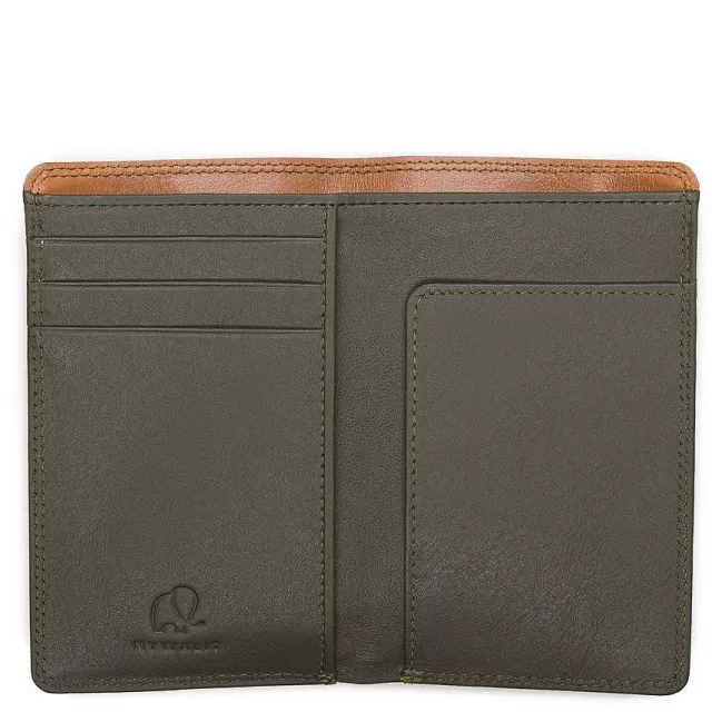 Outlet Mywalit Men'S Bi-Colour Mini Bi-Fold Wallet Tan-Olive