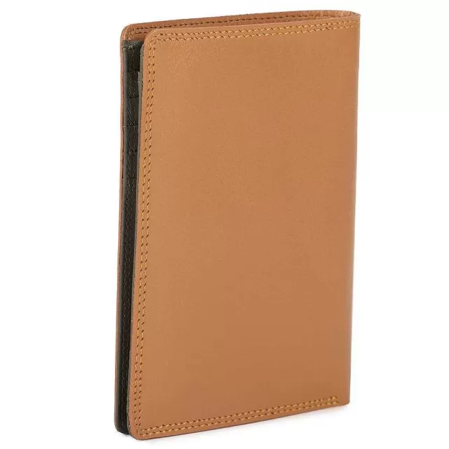 Shop Mywalit Men'S Bi-Colour Vertical Bi-Fold Wallet Tan-Olive