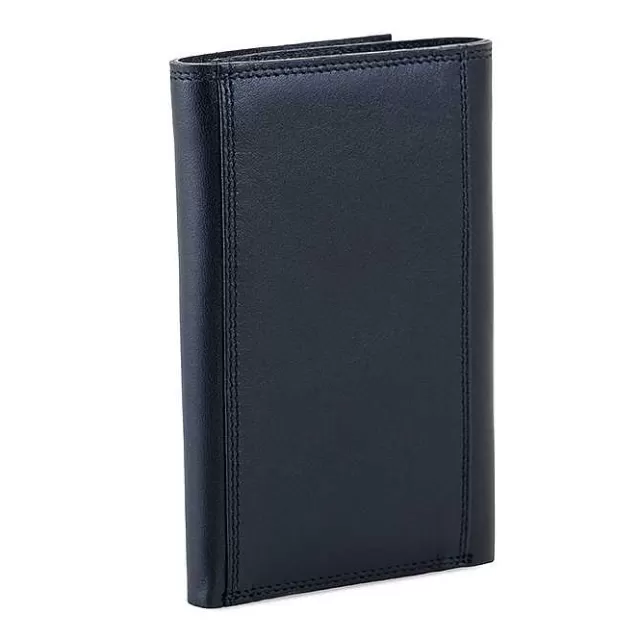 Sale Mywalit Men'S Tri-Fold Wallet With Zip Black-Blue