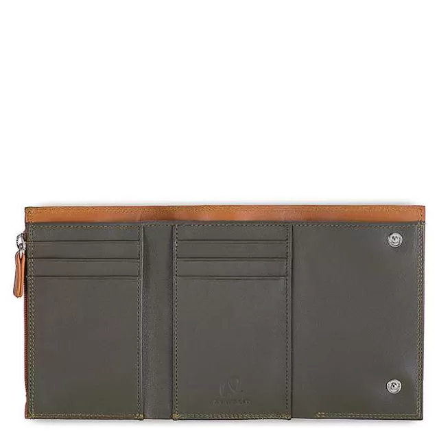 Store Mywalit Men'S Tri-Fold Wallet With Zip Tan-Olive