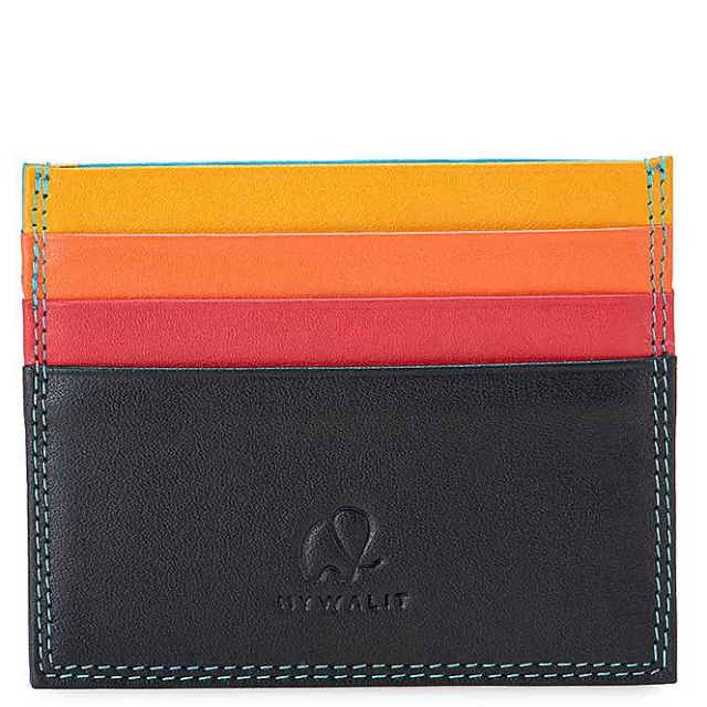 Fashion Mywalit Rfid Double Sided Cc Holder Nappa Black Pace