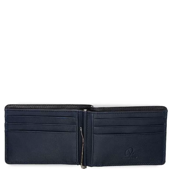 New Mywalit Rfid Slim Money Clip Wallet Black-Blue