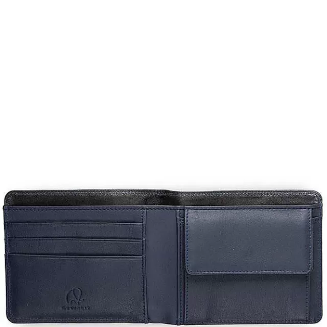 Cheap Mywalit Rfid Standard Men'S Wallet With Coin Pocket Black-Blue