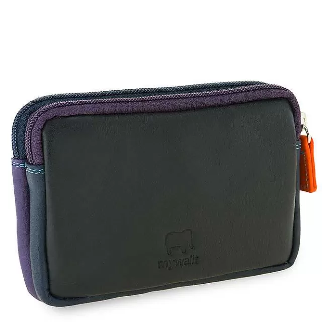 Cheap Mywalit Small Leather Double Zip Purse Black Pace