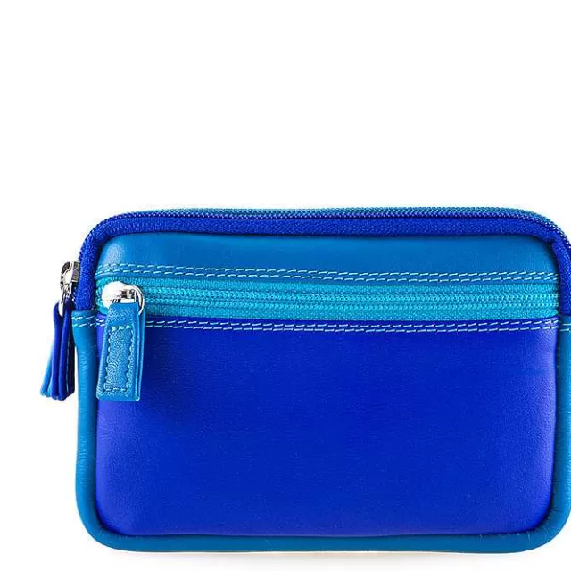 Outlet Mywalit Small Leather Double Zip Purse Seascape