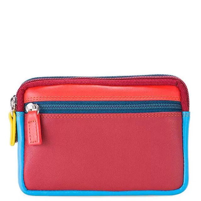 New Mywalit Small Leather Double Zip Purse Vesuvio
