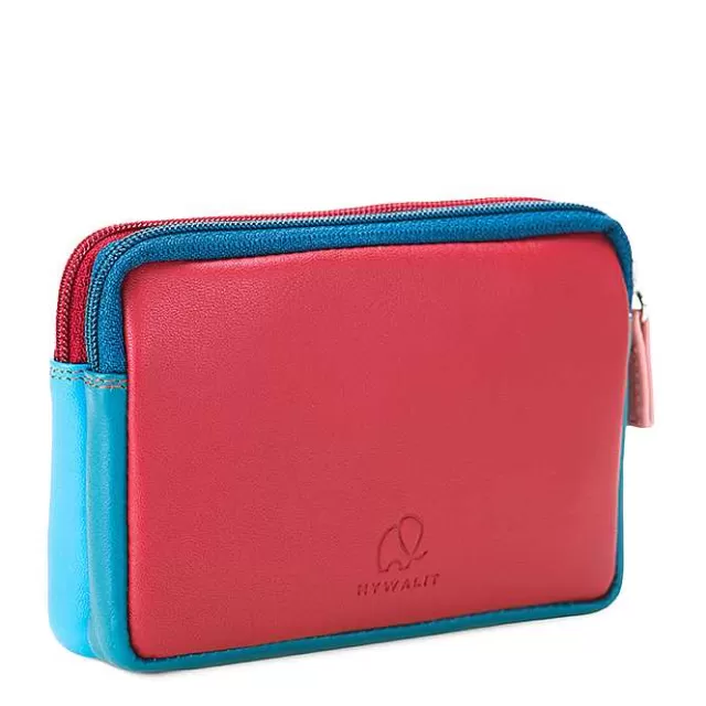 New Mywalit Small Leather Double Zip Purse Vesuvio