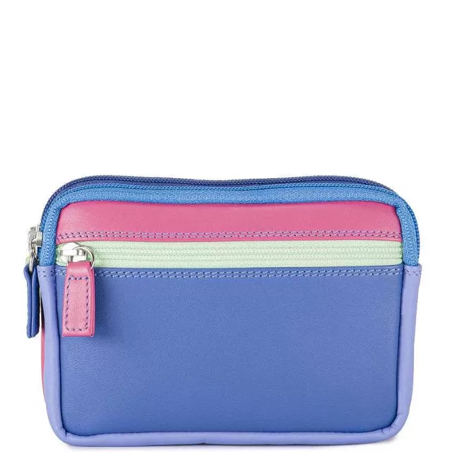 Fashion Mywalit Small Leather Double Zip Purse Viola