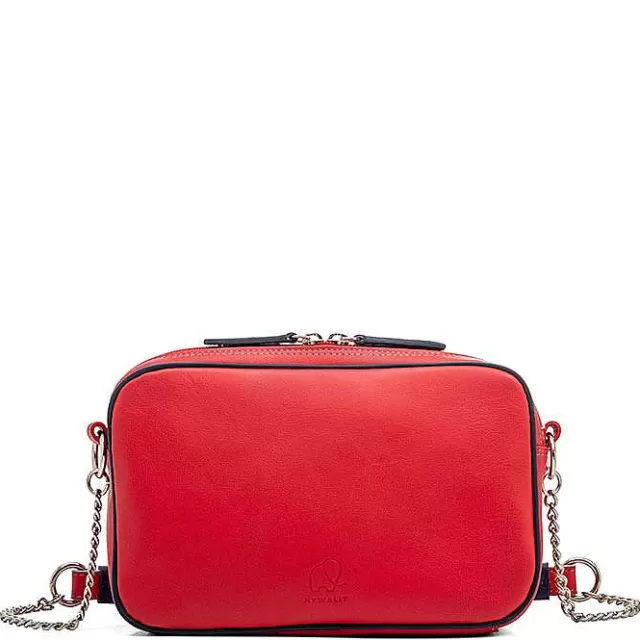 Clearance Mywalit Small Leather Shoulder Bag Red