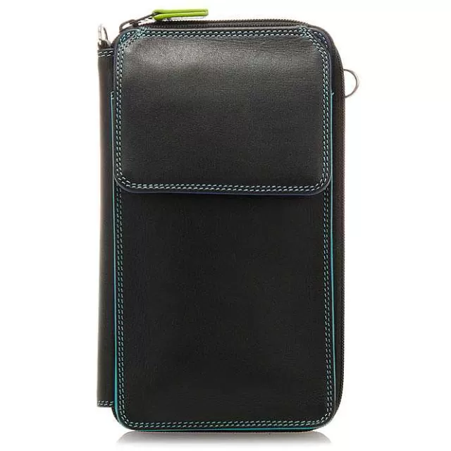 Hot Mywalit Zip Round Multi Purse With Shoulder Strap Black Pace