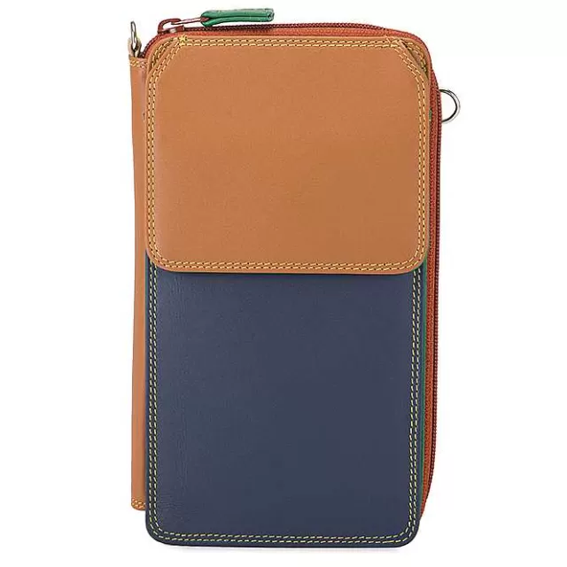 Clearance Mywalit Zip Round Multi Purse With Shoulder Strap Bosco